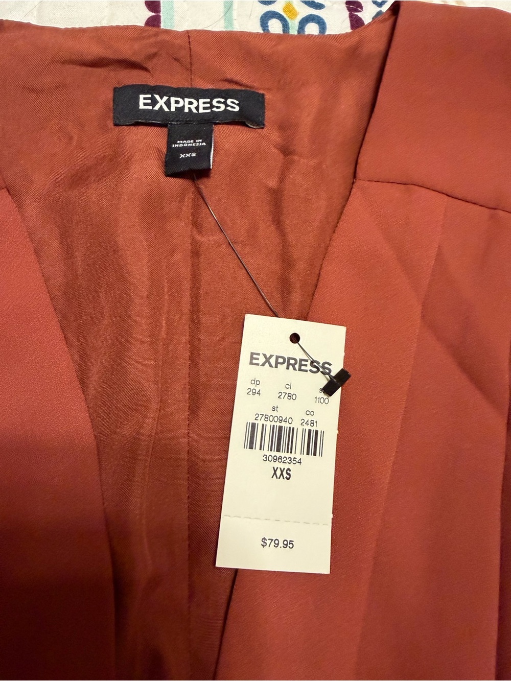 NWT Express Rust-Orange High-Low Wrap Dress - Picture 2 of 3